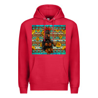 Cardinal doberman with western background Premium Hoodie - Artiststas