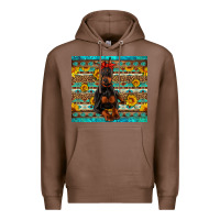 Chestnut doberman with western background Premium Hoodie - Artiststas