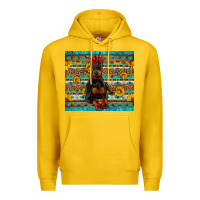 Lemon doberman with western background Premium Hoodie - Artiststas