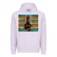 Lilac doberman with western background Premium Hoodie - Artiststas