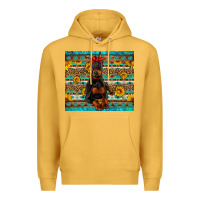 Mustard doberman with western background Premium Hoodie - Artiststas