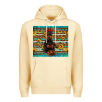 Pina Colada doberman with western background Premium Hoodie - Artiststas