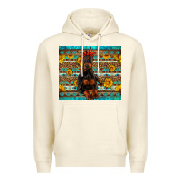 Sandshell doberman with western background Premium Hoodie - Artiststas