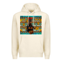 Tofu doberman with western background Premium Hoodie - Artiststas