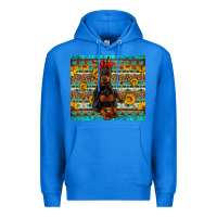 True Royal doberman with western background Premium Hoodie - Artiststas