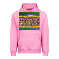 Fuchsia Pink mardi gras leopard Urban Hoodie - AdoDesignShop