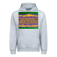 Heather Grey mardi gras leopard Urban Hoodie - AdoDesignShop