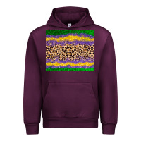 Mauve Wine mardi gras leopard Urban Hoodie - AdoDesignShop