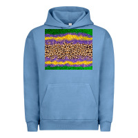 Pigment Pebble Blue mardi gras leopard Urban Hoodie - AdoDesignShop