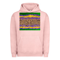 Pigment Salmon mardi gras leopard Urban Hoodie - AdoDesignShop