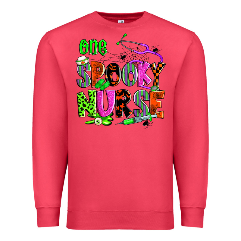 One Spooky Nurse Premium Sweatshirt by Zillion Design Studio | Teevron