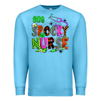 Ocean Blue one spooky nurse Premium Sweatshirt - Zillion Design Studio
