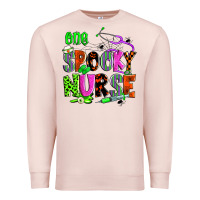 Pale Pink one spooky nurse Premium Sweatshirt - Zillion Design Studio