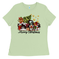 Matcha merry christmas gnomes truck Ladies Tee - BarkalooDesign