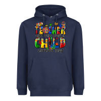 Navy teacher can hear what a child cannot say Heavyweight Hoodie - Zillion Design Studio