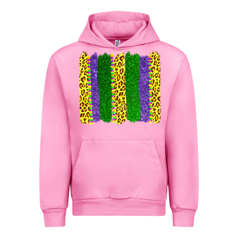 Mardi Gras Leopard Brushstrokes Urban Hoodie by AdoDesignShop | Teevron