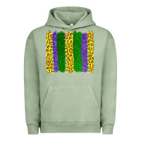 Pigment Oil Green mardi gras leopard brushstrokes Urban Hoodie - AdoDesignShop