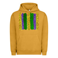 Pigment Peanut Butter mardi gras leopard brushstrokes Urban Hoodie - AdoDesignShop