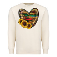 Sandshell western sunflowers heart Premium Sweatshirt - RanaPortraitStore