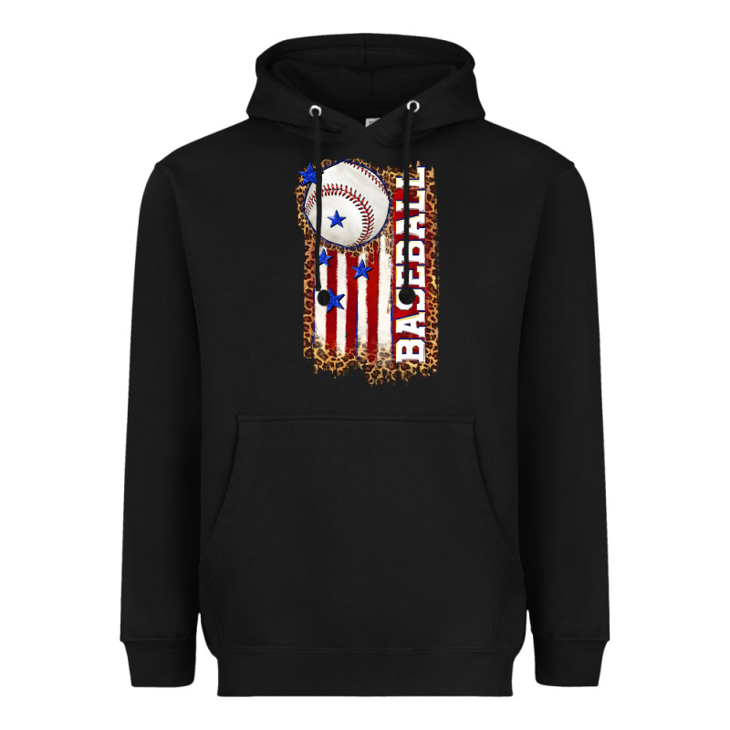Baseball American Flag Heavyweight Hoodie by texasbilliewilder | Teevron