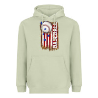 Matcha baseball american flag Heavyweight Hoodie - texasbilliewilder