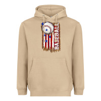 Mushroom baseball american flag Heavyweight Hoodie - texasbilliewilder
