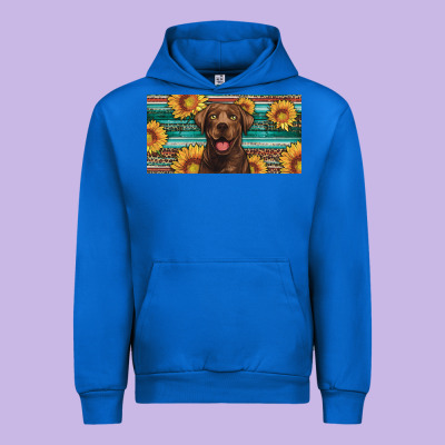 Western Chocolate Labrador License Plate Urban Hoodie Designed By Artiststas