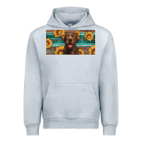Heather Grey western chocolate labrador license plate Urban Hoodie - Artiststas