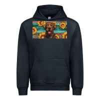 Navy western chocolate labrador license plate Urban Hoodie - Artiststas