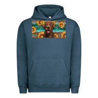 Pigment Midnight Navy western chocolate labrador license plate Urban Hoodie - Artiststas