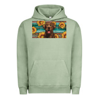 Pigment Oil Green western chocolate labrador license plate Urban Hoodie - Artiststas