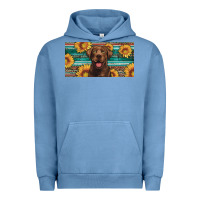 Pigment Pebble Blue western chocolate labrador license plate Urban Hoodie - Artiststas