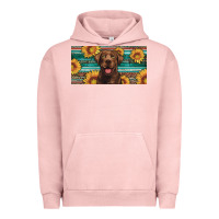 Pigment Salmon western chocolate labrador license plate Urban Hoodie - Artiststas