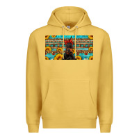Antique Gold doberman with sunflowers license plate Premium Hoodie - Artiststas