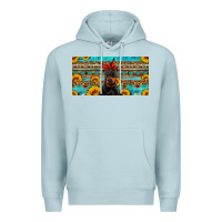 Blue Mist doberman with sunflowers license plate Premium Hoodie - Artiststas