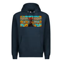 Navy doberman with sunflowers license plate Premium Hoodie - Artiststas