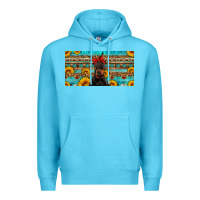 Ocean Blue doberman with sunflowers license plate Premium Hoodie - Artiststas