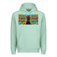 Seafoam doberman with sunflowers license plate Premium Hoodie - Artiststas