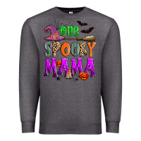 Charcoal Heather one spooky mama Premium Sweatshirt - Zillion Design Studio