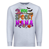 Heather Grey one spooky mama Premium Sweatshirt - Zillion Design Studio
