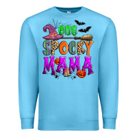 Ocean Blue one spooky mama Premium Sweatshirt - Zillion Design Studio