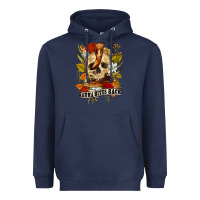 Navy karma bites back Heavyweight Hoodie - RanaPortraitStore