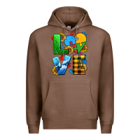 Chestnut love with heart sunflower Premium Hoodie - AdoDesignShop
