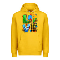 Lemon love with heart sunflower Premium Hoodie - AdoDesignShop