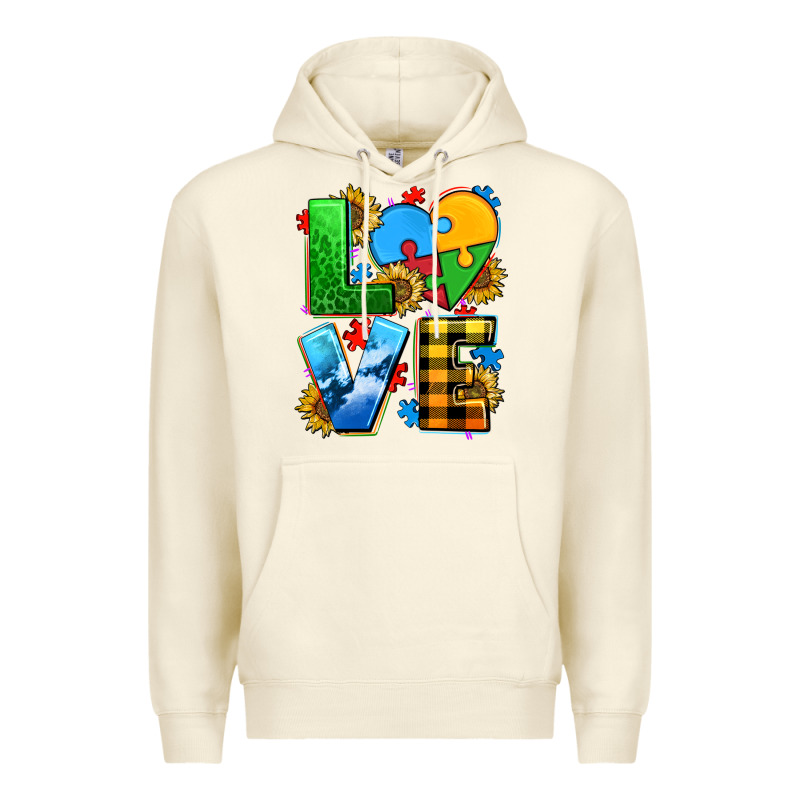 Love With Heart Sunflower Premium Hoodie by AdoDesignShop | Teevron