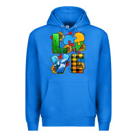 True Royal love with heart sunflower Premium Hoodie - AdoDesignShop