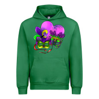 Emerald mardi gras heart and mask Urban Hoodie - AdoDesignShop