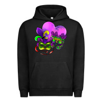 Pigment Black mardi gras heart and mask Urban Hoodie - AdoDesignShop