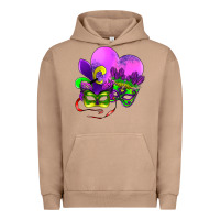 Pigment Burro mardi gras heart and mask Urban Hoodie - AdoDesignShop