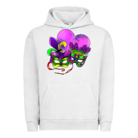 Pigment Lunar Rock mardi gras heart and mask Urban Hoodie - AdoDesignShop